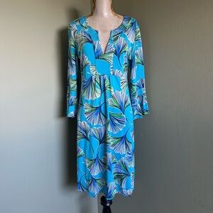 Lilly Pulitzer Blue and Green Patterned Fabric